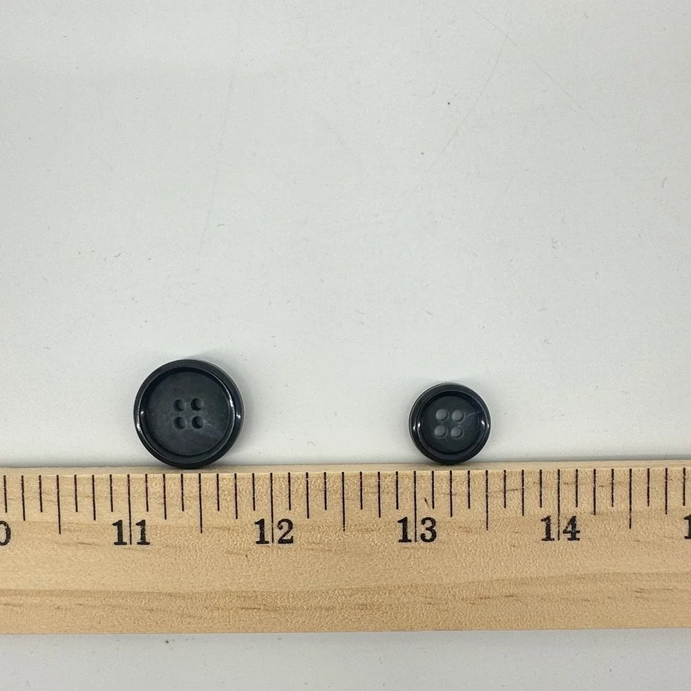 Replacement Blazer Buttons Unisex OS Black Sewing Repair Sleeve Front‎